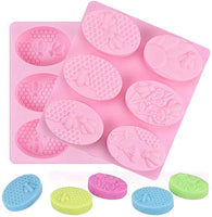 3 moldes de silicona para jabón de flores, 6 cavidades, molde para magdalenas, moldes con forma de flor, para hacer galletas de gelatina, chocolate, bandejas de jabón hechas a mano, color al azar - Arteztik
