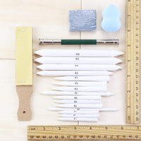 MotBach - Juego de 20 piezas de mezcla de pintores y tortillas, lápiz de papel de lija sólido con mezcladores de arte, herramienta de extensión de lápiz, borrador amasado de dibujo y esponja para dibujo de bocetos - Arteztik
