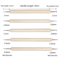 Valar Dohaeris de bola Stylus Dotting Tools Set Embossing Madera Patrón arcilla Sculpting Herramientas de Modelado - Arteztik
