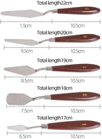 5 piezas de cuchillos de pintura, paleta de acero inoxidable cuchillo conjunto de pintura raspador espátula cuchillo herramientas accesorios para óleo lienzo pintura acrílica - Arteztik
