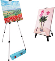 Artecho - Caballete de caballete para artista, 2 unidades, soporte de trípode de aluminio para pintura, soporte de lona de 20.9 in a 65.4 in - Arteztik
