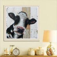 Kit de pintura de diamante cuadrada para bricolaje, kit de números, diseño de vaca de leche, bordado de diamantes de imitación, suministros de arte de punto de cruz, decoración de pared de lona - Arteztik
