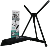 Mont Marte Caballete de mesa para pintar, bonito caballete de pintura para niños, artistas y adultos. Altura ajustable hasta 21 pulgadas., Metal, Negro, Paquete de 1 - Arteztik
