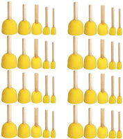 Boloniprod - Juego de 20 plantillas redondas de espuma con mango de madera, para muebles, manualidades, pintura, suministros de herramientas, herramientas de pintura, herramientas de pintura en 5 tamaños para niños - Arteztik
