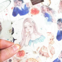 Juego de 120 pegatinas para planificador de diarios, manualidades, álbumes de recortes, 20 diseños cada uno (6 unidades) (Girl sdhz-1) - Arteztik

