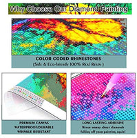 XPCARE Kit de pintura de diamantes, redondo, broca completa, kit de pintura de diamantes 5D por número, para decoración de pared del hogar, adultos y niños, 12 x 12 pulgadas, luna - Arteztik
