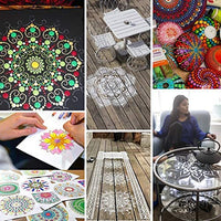 Outivity - 56 plantillas de mandala para pintar sobre madera, rocas, telas, metal, muebles y paredes, flexibles y reutilizables (3,6 x 3,6 pulgadas) - Arteztik
