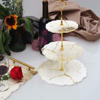 Terriyang - Soporte para tartas de 3 niveles, para platos de frutas, de resina, moldeado, de silicona, de ágata, epoxi, para manualidades, irregular - Arteztik
