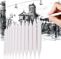 12 unidades de herramientas de dibujo para dibujar bocetos de papel blanco para estudiantes - Arteztik
