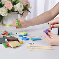 Kit de arcilla de polímero, 36 arcillas de modelado de colores perfectos, arcilla de modelado de proceso de bricolaje, viene con kit de herramientas y kit de accesorios, antiadherente, no tóxico, ideal para manualidades para niños. - Arteztik
