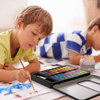 Frunsi - Juego de pintura de acuarela portátil con 36 colores surtidos de acuarela, kit de viaje con cepillo de agua, papel de acuarela, pigmentos de acuarela, ideal para niños, principiantes, artistas, aficionados - Arteztik
