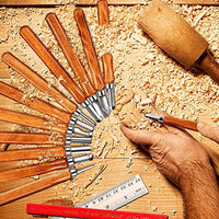 Juego de 20 cuchillos de talla de madera para tallar a mano y para principiantes - Arteztik
