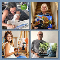 Lin-A-Lex - Pintura para manualidades con números para adultos y niños, paisaje urbano de invierno, pintura apta para principiantes, con cepillos suaves, aceites de pigmento acrílico y ganchos para colgar (sin marco) - Arteztik
