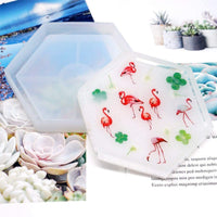 Juego de 3 moldes de silicona para posavasos redondos, hexagonales, cuadrados, resina epoxi, moldes de fundición para posavasos con resina, duraderos y reutilizables. - Arteztik
