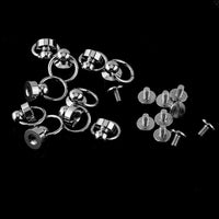 Tornillos de remache redondos con cabeza redonda, 10 piezas de remaches de latón con tornillo trasero redondo y cabezal de piel. - Arteztik

