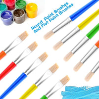 Anezus Pinceles para pintura, pinceles de pintura para niños a granel, 30 brochas de pintura grandes., Multicolores - Arteztik
