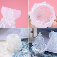 2 unids árbol de Navidad resina de silicona molde 3D creativo resina epoxi molde de fundición árbol de Navidad noche luz titular DIY arte arte fabricación herramientas hogar fiesta decoración regalo - Arteztik
