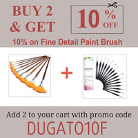 DUGATO - Juego de 9 pinceles de pintura para aficionados al artista, de nailon suave y antidesprendimiento, mango largo, para pintura acrílica de acuarela - Arteztik
