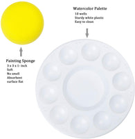 MEEDEN - Juego de pintura para acuarelas de 37 piezas, 24 x 0.4 fl oz, pinceles para acuarela, almohadilla para acuarela, paleta de acuarelas y esponja de arte, regalo perfecto para principiantes, estudiantes y niños - Arteztik
