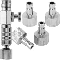 ABEST - Adaptador de liberación de acoplador de desconexión rápida para aerógrafo con 5 conectores macho, 1/8" M-F - Arteztik
