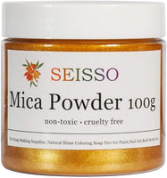 SEISSO Lake Blue Mica Powder, 50g/1.8oz Bottled Powder Pigments Colorful Natural Epoxy Resin Dye for Slime, Candle Soap Making, Bath Bomb Dyes, Cosmetic, DIY Crafts, Nail Arts - Arteztik
