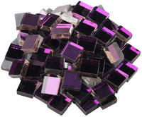 Mosaicos de oro rosa Classico de vidrio de 0.4 x 0.4 in de color de mosaico, ideal para manualidades de arte, 100 piezas, oro rosa - Arteztik
