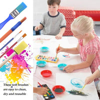 YZNlife - Juego de 56 brochas de pintura con forma de esponja para niños, suministros de pintura de graffiti, delantal impermeable, juegos de arte para niños - Arteztik
