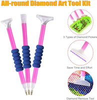 Kits de pintura de diamante 5D y accesorios con herramientas de fijación de pintura de diamante y 2 paquetes de 28 rejillas cajas de almacenamiento de diamante - Arteztik
