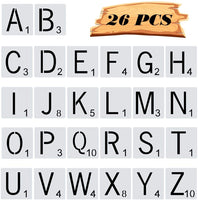 Letter Stencils for Painting on Wood, 4 Inch Alphabet Stencils Reusable Upper Letter Stencils Font Art Craft Templates for Wood, Wall, Fabric, Chalkboard - Arteztik
