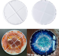 Moldes para posavasos de resina de silicona, 2 moldes de resina epoxi irregulares, para hacer tapetes de cuencos, posavasos de ágata, tapetes de vasos, soportes para joyas, decoración del hogar - Arteztik
