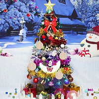 4 piezas grandes sin terminar pintables en blanco de madera de 11.6 x 11.8 pulgadas decoración de festivales de Navidad, árbol de Navidad colgante de madera para niños DIY arte manualidades (letras caseras) - Arteztik
