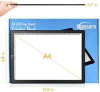 Tablero de luz LED A4 para pintura de diamantes, caja de luz magnética ultrafina con alimentación USB para artistas, dibujos, deshierbas, vinilo, bricolaje, pintura de diamantes, dibujo, tatuaje, animación, diseño - Arteztik
