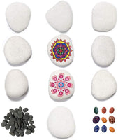 Lifetop - 60 piedras de pintura, piedras planas y suaves para manualidades, decoración, piedras grandes, medianas y pequeñas para pintar, escogidas a mano para pintar rocas - Arteztik
