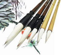Juedi Chinese Calligraphy Brush Set Chinese Brush Set Watercolor Sumi Drawing Brush Writing Painting Pack of 8 - Arteztik
