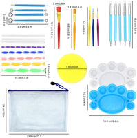 Mandala Dotting Tools, Angela&Alex 31 pcs Mandala Stencil Mandala Painting Tool Kits Cepillos Bandeja de Pintura para Pintura Rocas Colorear Dibujo y Dibujo Artes Suministros - Arteztik
