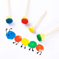 Juego de 48 esponjas redondas de diferentes tamaños, herramientas de pintura para niños, juego de esponjas Pistha para pintar, herramientas de pintura en 4 tamaños - Arteztik
