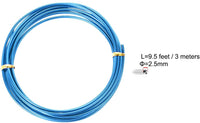 Uxcell - Alambre de aluminio (8.2 ft, 0.098 in de diámetro), color azul cielo - Arteztik

