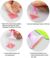 AAWWMI 36 piezas de herramientas de pintura y accesorios para bricolaje, incluyendo bolígrafos de punta, caja de bordado de diamantes, barro de perforación, pinzas para decoración de manualidades - Arteztik
