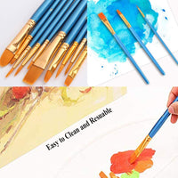 10 pinceles de pintura para pintura acrílica. - Arteztik
