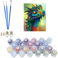 Kimily DIY pintura por números para adultos niños Dragón pintura por números DIY pintura acrílica pintura por números pintura Kit hogar pared sala dormitorio decoración dragón - Arteztik
