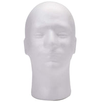 Foraineam - Juego de 2 cabezales de espuma de poliestireno masculino de 11.0 in, maniquí de espuma para pelucas, sombreros y gafas - Arteztik
