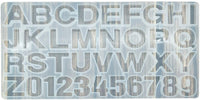 Molde de resina de alfabeto y letras de silicona, moldes de resina de números y letras de resina de moldes de epoxi para hacer herramienta de bricolaje para pendientes llavero accesorio de joyería - Arteztik
