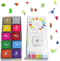 Almohadillas de tinta para manualidades, 20 colores, arcoíris, para regalos, para sellos, papel, tela de madera - Arteztik
