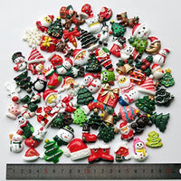 Mosheng - 20 piezas de resina para árbol de Navidad, parte trasera plana, para manualidades, álbumes de recortes - Arteztik
