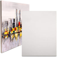 Tableros de lienzo para pintura estirada de 12.0 x 16.0 in, lienzos de arte en blanco para pintura al óleo y acrílico, 100% algodón, paquete de 7 - Arteztik
