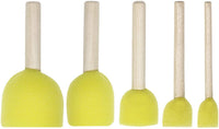 Penta Angel Esponja de pintura de espuma negra, 10 unidades, 1 pulgada, mango de madera, pincel de pintura, esponjas de acuarelas, herramientas de pintura para arte y manualidades, arcilla de cerámica, limpieza de pared - Arteztik
