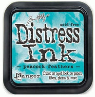 Ranger Tim Holtz Distress – Almohadilla de tinta, plumas de pavo real - Arteztik
