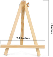 Caballete de trípode de madera de pino de 9 pulgadas con soporte ajustable para fotografía, caballete de pintura, para dibujar para niños - Arteztik
