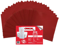 (5), (10), (20), (25), (30), (40) o (50) hojas de 12.0 x 12.0 in – Oracal 651 Vinilo adhesivo rojo para manualidades para críquit, silueta, camafeo, cortadores de manualidades, impresoras y calcomanías – Acabado brillante - Arteztik
