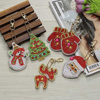 Soleebee 5 piezas DIY 5D completo taladro diamante pintura llavero por número Kit mosaico hacer doble cara taladro colgante cristal Rhinestones llavero bolsa regalo (mariposa) - Arteztik
